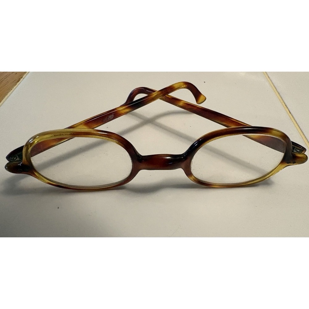 Antique Tortoiseshell Round Glasses Spectacles Lord Optical Co Boston Case Incl